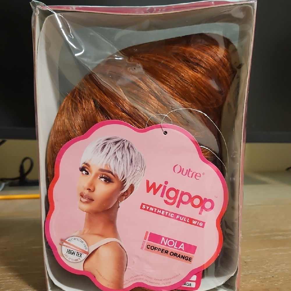 Wigpop Synthetic Full Wig - Copper Orange